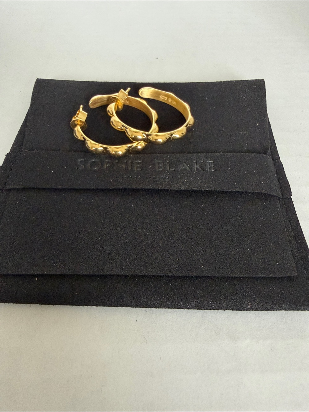 Sophie Blake 14kt Gold Plated  Selena Gold Hoop Earrings NWT - Picture 7 of 12
